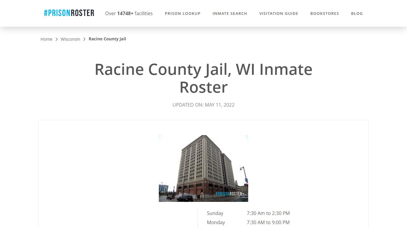 Racine County Jail, WI Inmate Roster - Inmate Locator